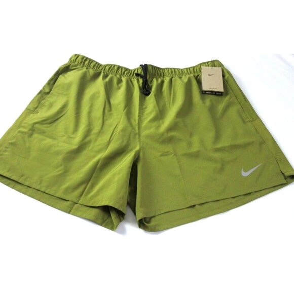 Nike Men's Challenger Brief Lined Running Athletic Shorts Pacific Moss Green NWT - Picture 2 of 6